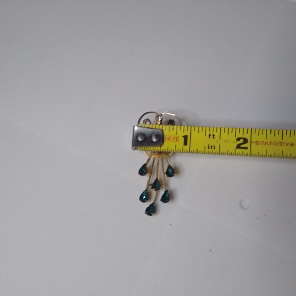 Vintage Blue And Gold Decorative Brooch Pin - Picture 11 of 13